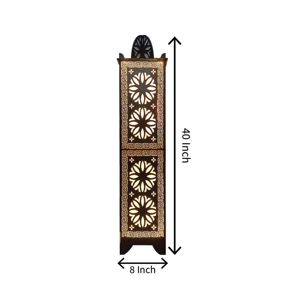 Decorative Floor Lamp | Moroccan Style Pattern Lamp | Size: 40 Inch by 8 Inch