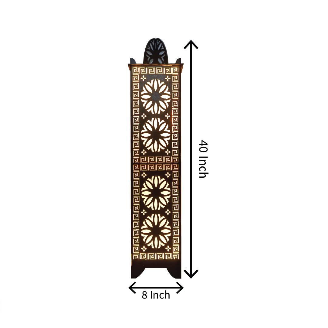 Decorative Floor Lamp | Moroccan Style Pattern Lamp | Size: 40 Inch by 8 Inch