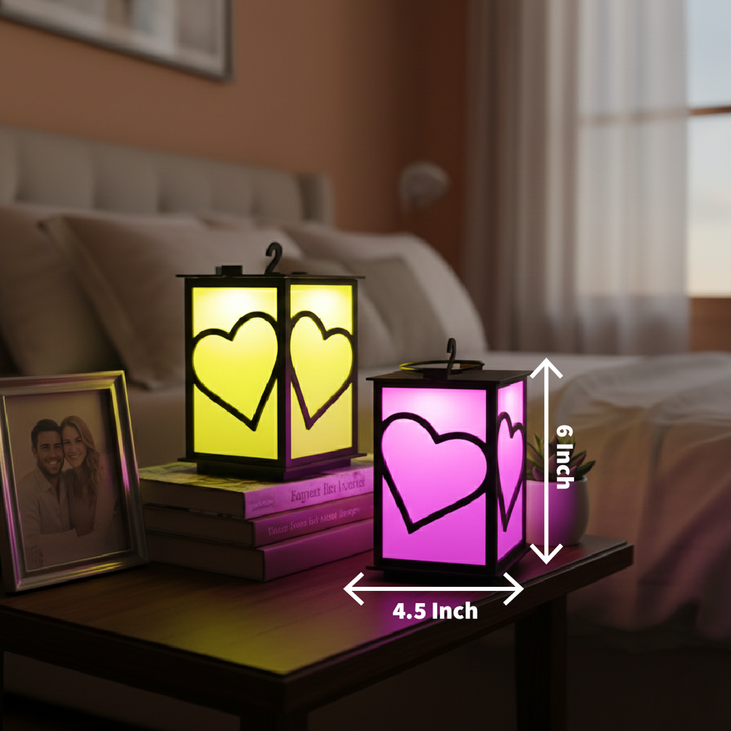 Heart LED Table Lamp – Decorative Night Light | 4.5 × 6 Inches