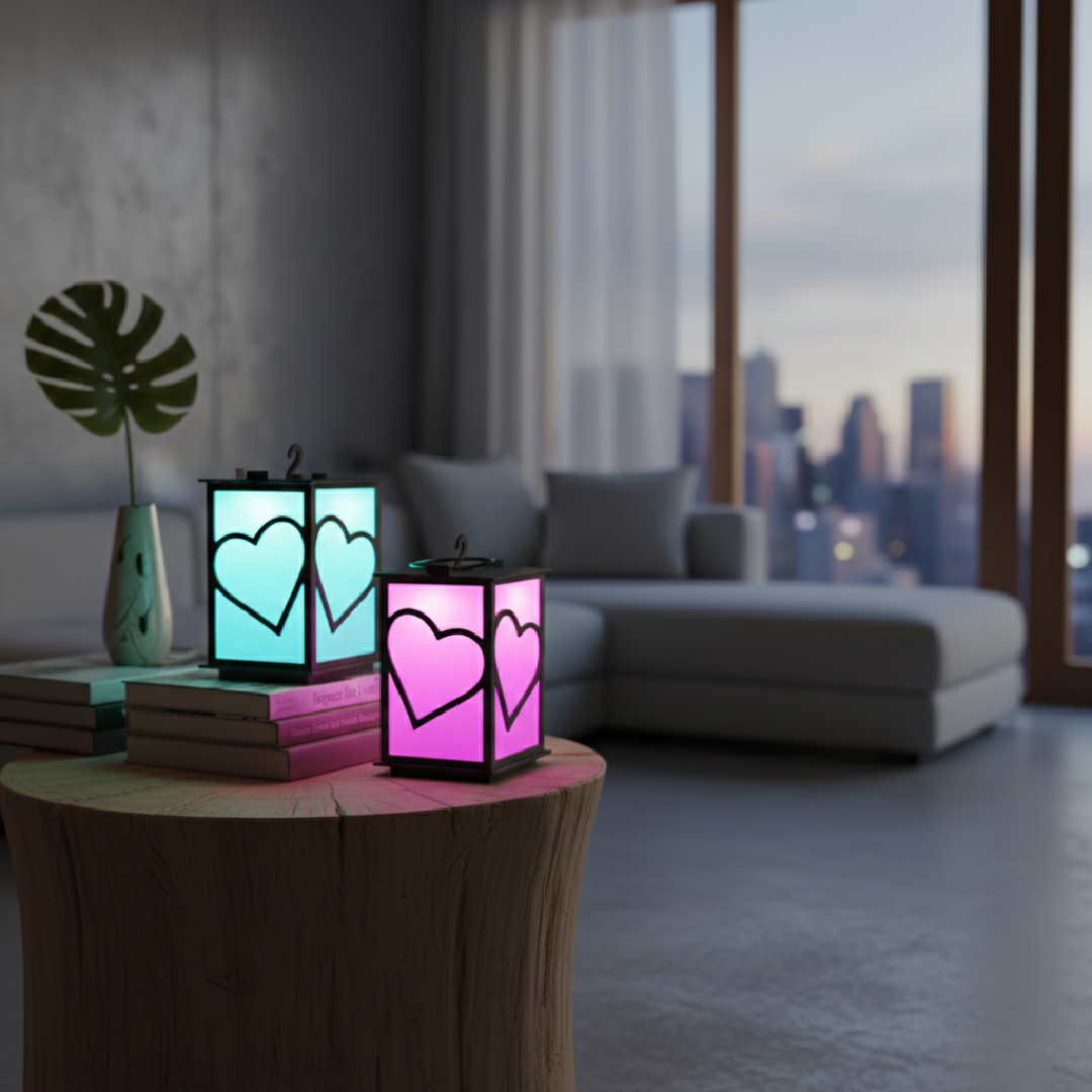 Heart LED Table Lamp – Decorative Night Light | 4.5 × 6 Inches