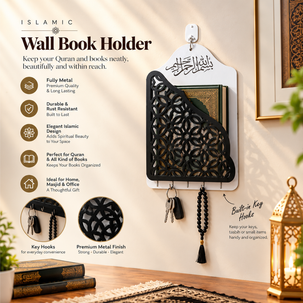 Metal Wall Book Holder