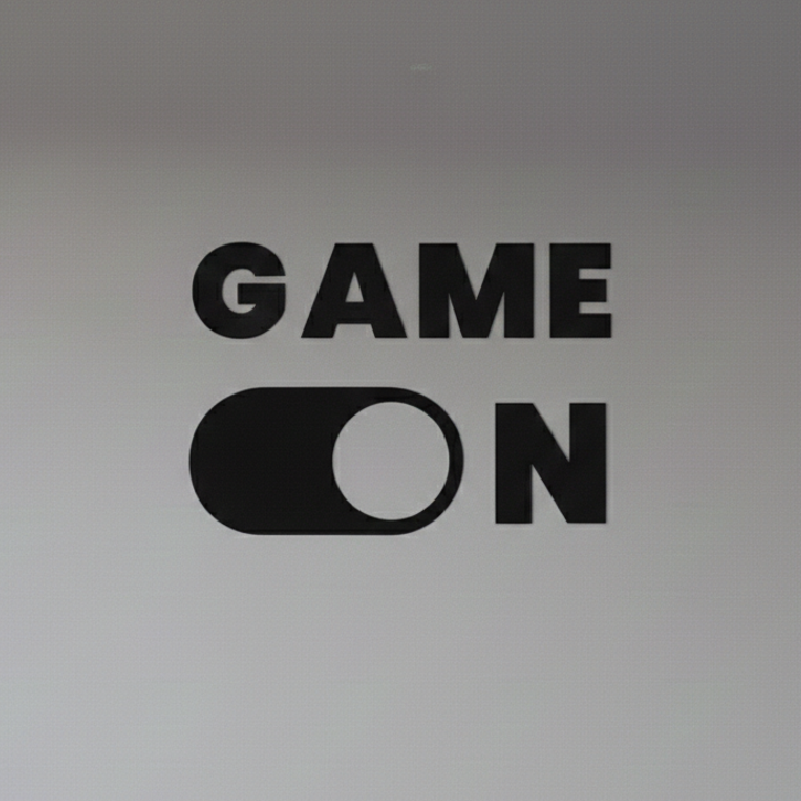 Game On Wall Decor – Gaming Room Wall Art | 24 × 12 Inches