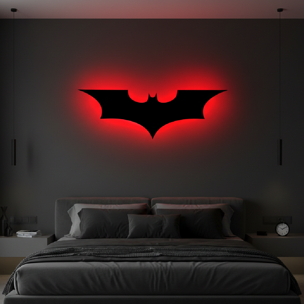 Batman LED Wall Light – Superhero Wall Decor | 24 × 8 Inches