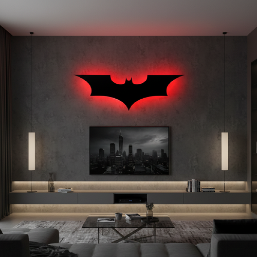 Batman LED Wall Light – Superhero Wall Decor | 24 × 8 Inches