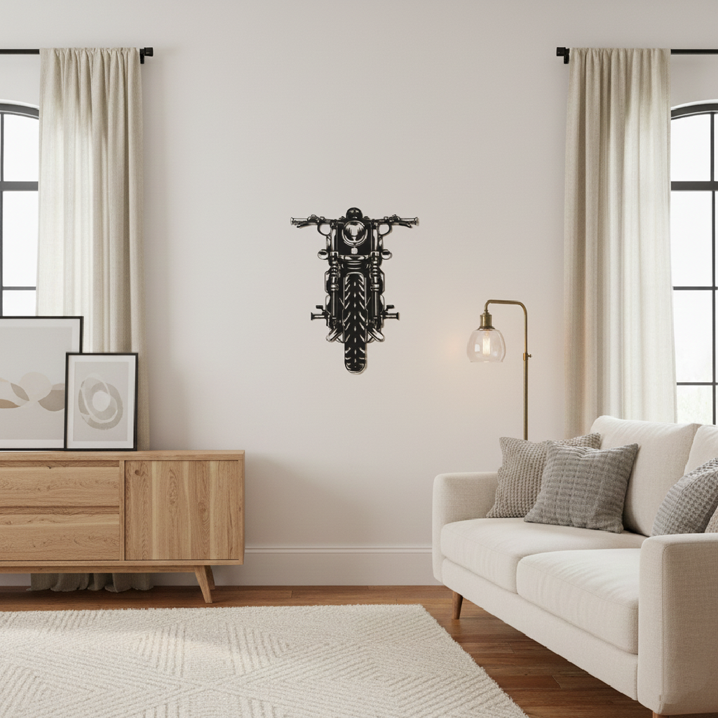 Classic Motorcycle Wall Art | 16×24 Inch | Modern Bike Wall Decor